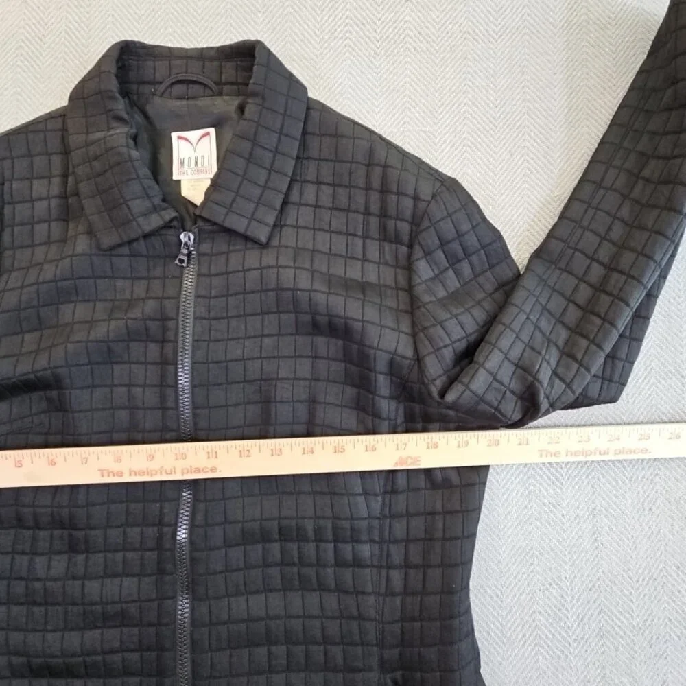 Mondi The Company Full Zip Jacket Women's 42‎ Black Long Sleeve Vintage EUC